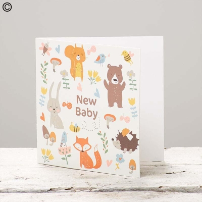 New Baby Woodland Greetings Card